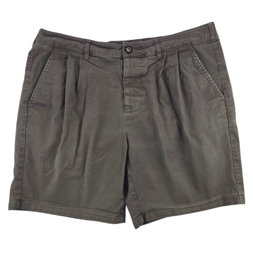 ASOS | 7" Pleated Shorts w/Button Fly & Elastic Waistband | Size 36